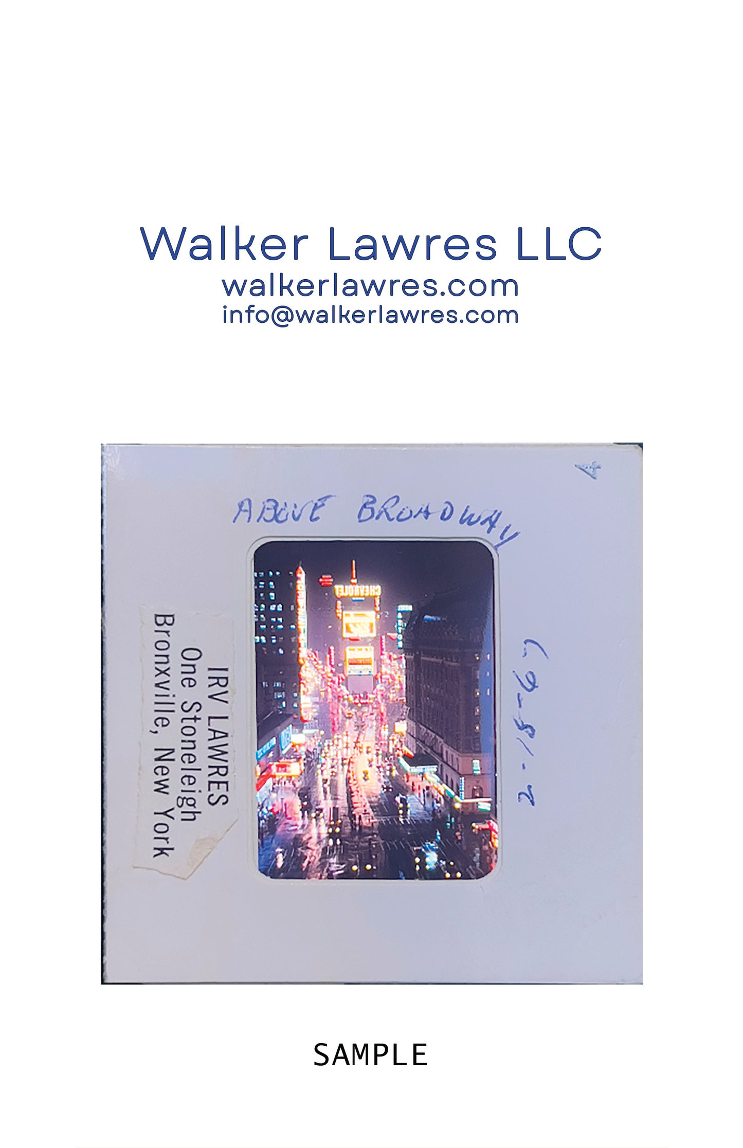 "Above Broadway", New York City, USA, 1967 (WL00140: Series of 15)