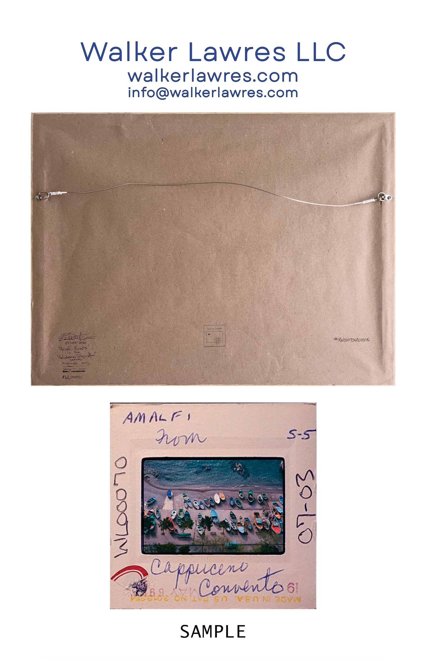 "Amalfi Boats", 2026, Original Watercolor by Robb Walker, 18"x24" Framed (RW00070WC011318)