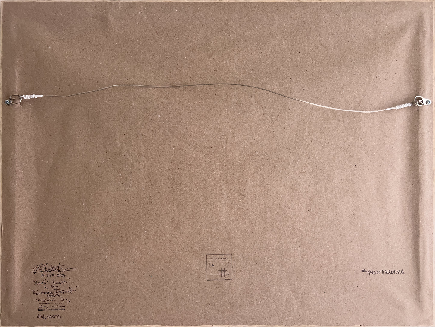 "Amalfi Boats", 2026, Original Watercolor by Robb Walker, 18"x24" Framed (RW00070WC011318)