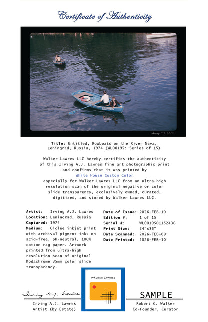 Untitled, Rowboats on the River Neva, Leningrad, Russia, 1974 (WL00195: Series of 15)